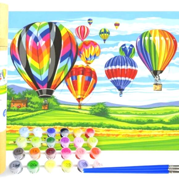 Posh Dragon New Adult Paint by Numbers Canvas Kit ans Acrylic Paint Set New - Picture 1 of 2